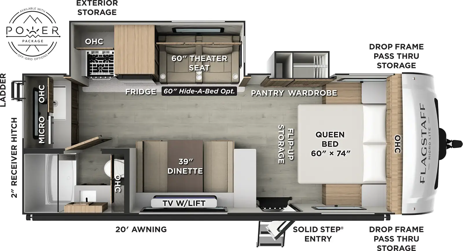 Flagstaff Micro Lite 25FBD Floorplan